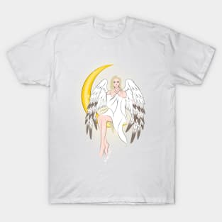 Crescent Moon Angel T-Shirt